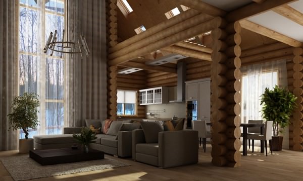 Сколько стоит проект интерьера деревянного дома?